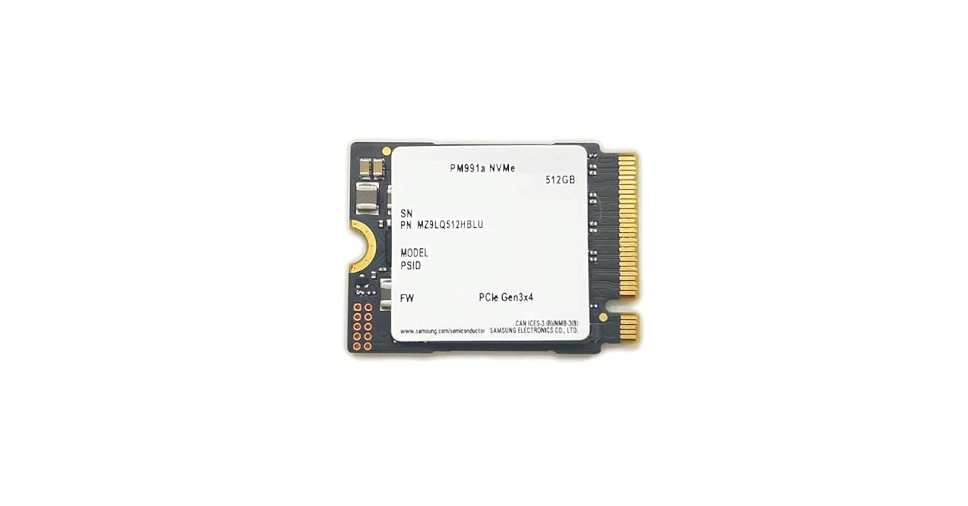②-L561-SAMSUNG NVMe 512GB SSD 2点 Amazon.com: Samsung 512GB SSD M.2 2230 30mm PM991a NVMe PCIe